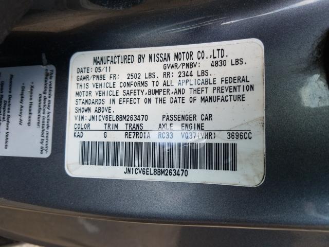 2011 INFINITI G37 JN1CV6EL8BM263470