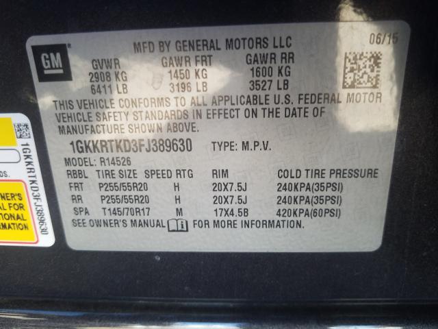 2015 GMC ACADIA DEN 1GKKRTKD3FJ389630