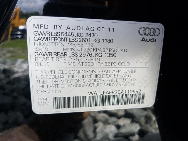 2011 AUDI Q5 PREMIUM WA1LFAFP7BA110587