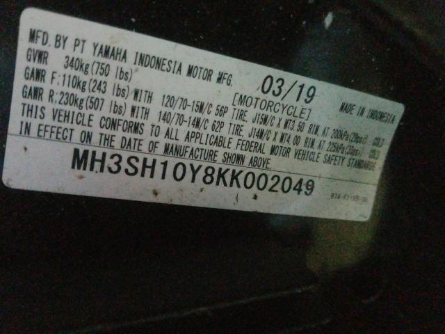 2019 YAMAHA CZD300 A MH3SH10Y8KK002049