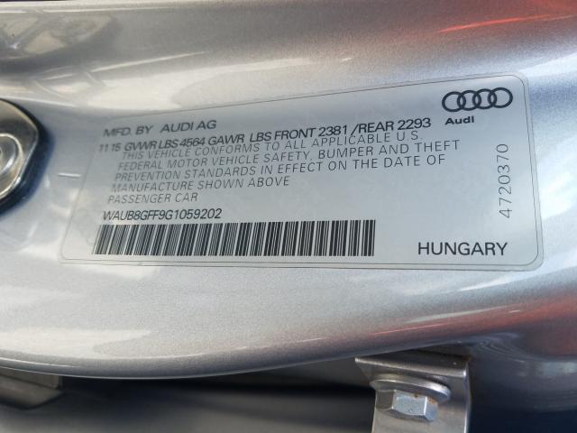 2016 AUDI A3 PREMIUM WAUB8GFF9G1059202