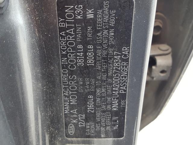 2013 KIA FORTE EX KNAFU4A20D5728347