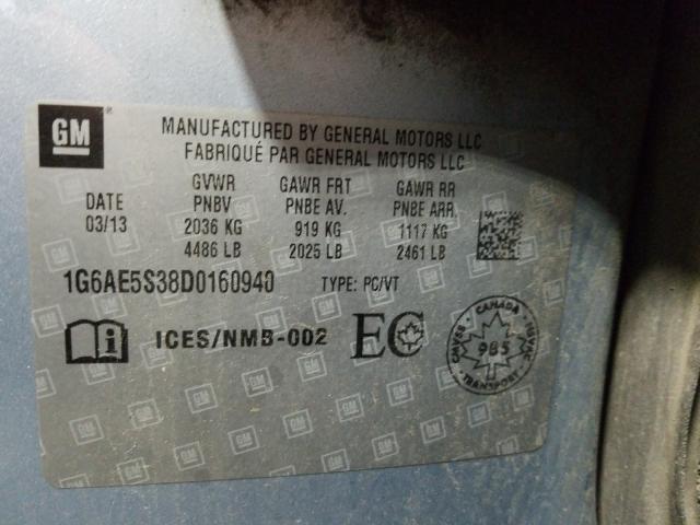 2013 CADILLAC ATS PREMIU 1G6AE5S38D0160940