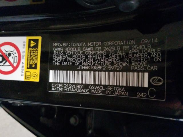 2015 LEXUS ES 350 JTHBK1GG8F2159727
