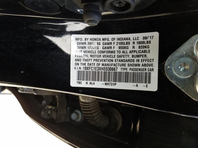 2017 HONDA CIVIC EX - 19XFC1E3XHE030667