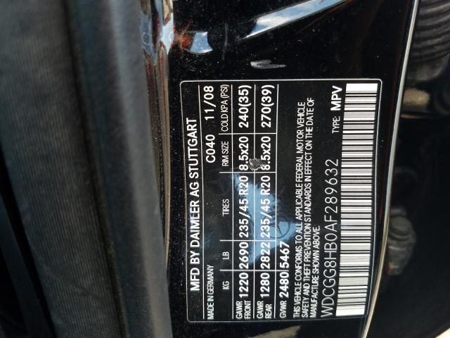 2010 MERCEDES-BENZ GLK 350 4M WDCGG8HB0AF289632