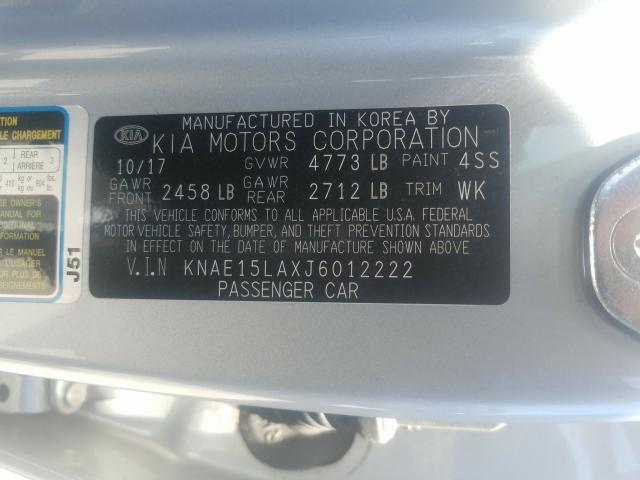 2018 KIA STINGER KNAE15LAXJ6012222