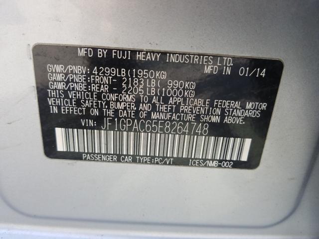 2014 SUBARU IMPREZA PR JF1GPAC65E8264748