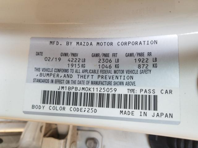 2019 MAZDA 3 JM1BPBJM0K1125059