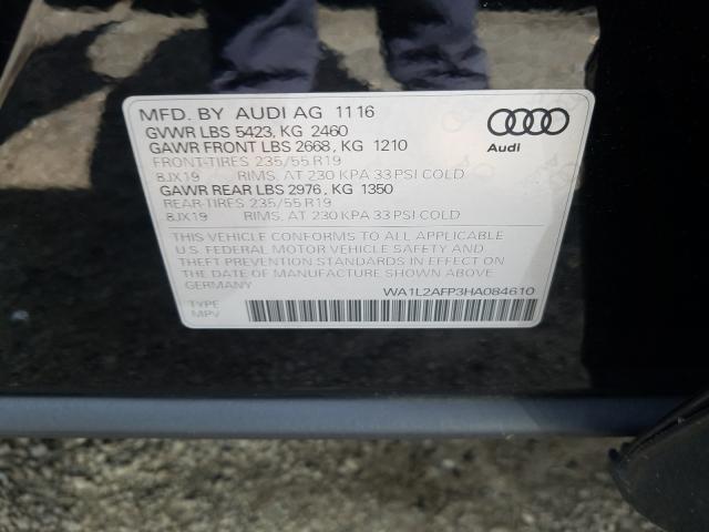 VIN WA1L2AFP3HA084610 2017 Audi Q5, Premium Plus no.10