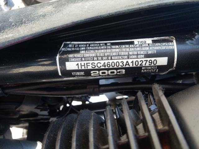 2003 HONDA VTX1800 C 1HFSC46003A102790