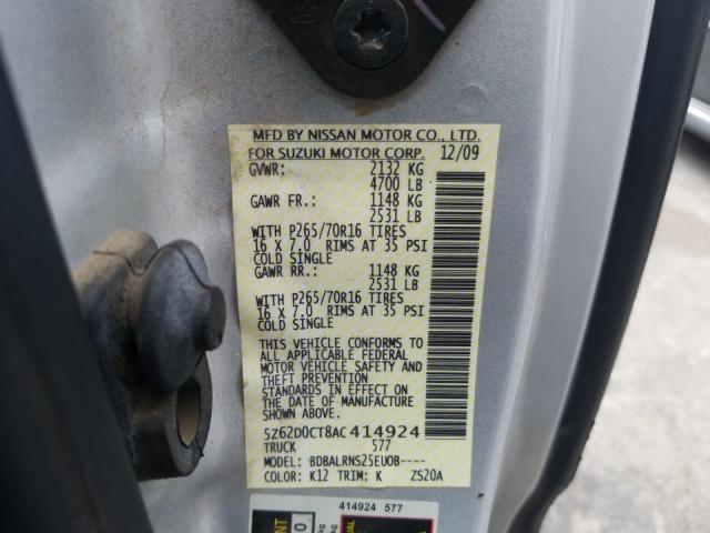 2010 SUZUKI EQUATOR BA 5Z62D0CT8AC414924