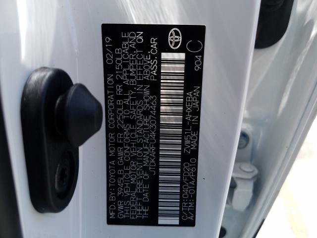 2019 TOYOTA PRIUS LE JTDKARFU4K3074463