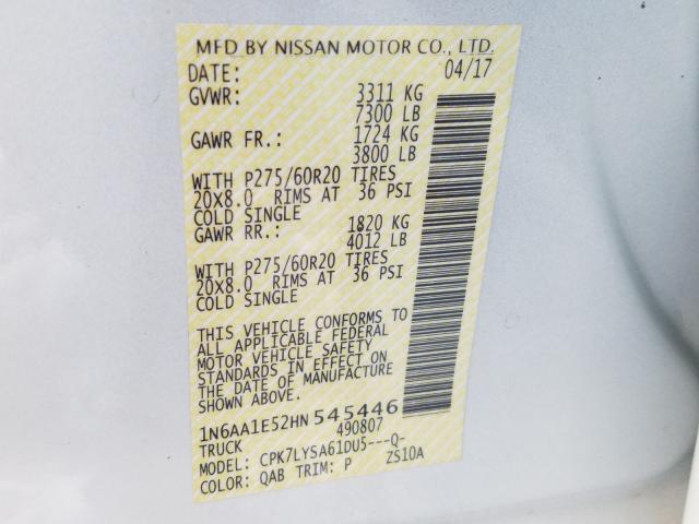 2017 NISSAN TITAN SV 1N6AA1E52HN545446