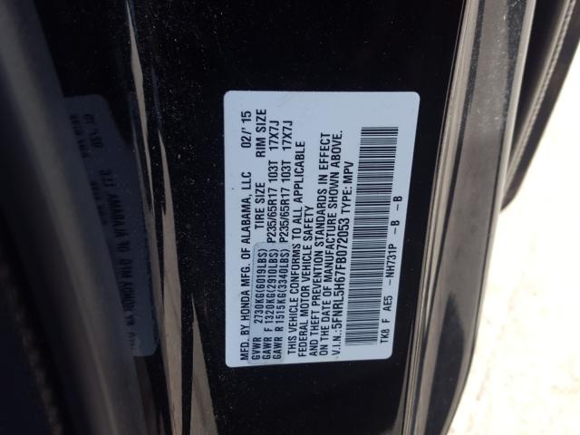 2015 HONDA ODYSSEY 5FNRL5H67FB072053