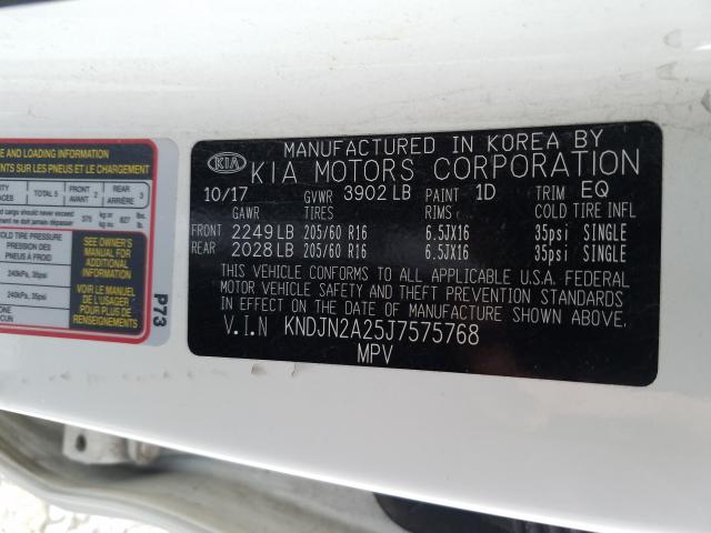 2018 KIA SOUL KNDJN2A25J7575768