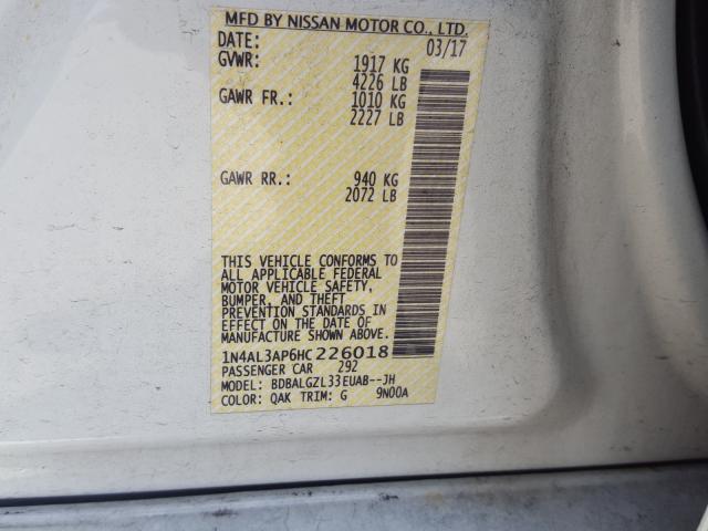 2017 NISSAN ALTIMA 2.5 1N4AL3AP6HC226018