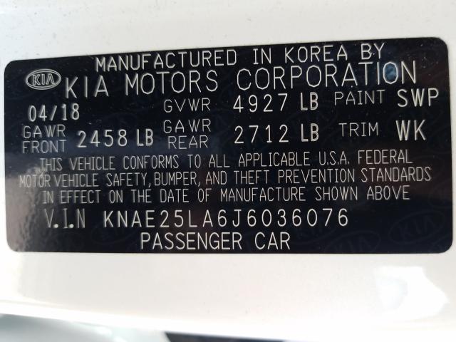 2018 KIA STINGER PR KNAE25LA6J6036076