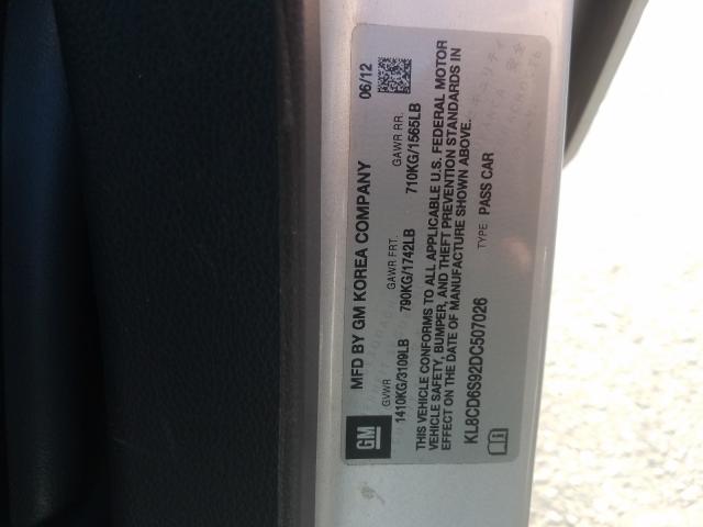 2013 CHEVROLET SPARK 1LT KL8CD6S92DC507026