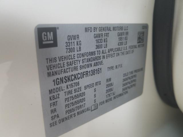 2015 CHEVROLET TAHOE K150 1GNSKCKC0FR138161