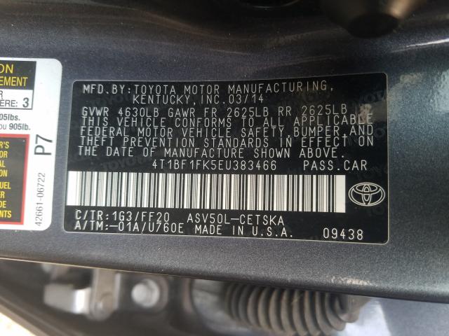 2014 TOYOTA CAMRY L 4T1BF1FK5EU383466