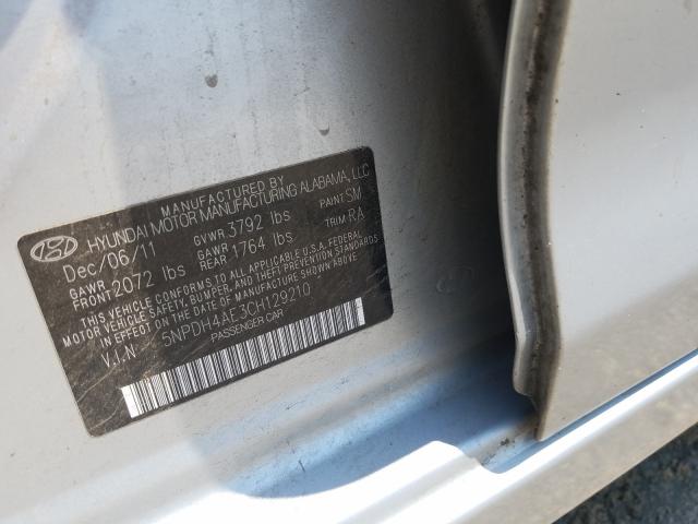 2012 HYUNDAI ELANTRA GL 5NPDH4AE3CH129210