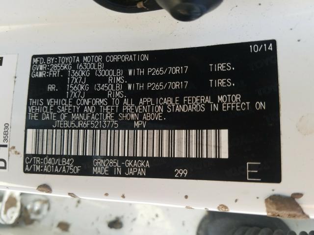 2015 TOYOTA 4RUNNER JTEBU5JR6F5213775