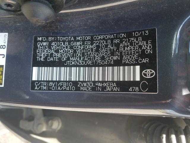 2014 TOYOTA PRIUS JTDKN3DU9E1750474