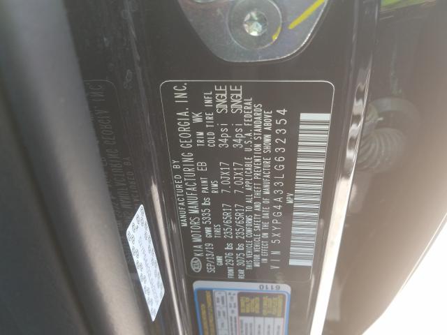 2020 KIA SORENTO L 5XYPG4A33LG632354