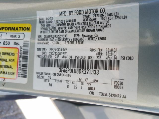 2013 FORD FUSION SE 3FA6P0LU8DR321333