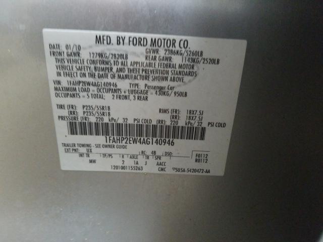 2010 FORD TAURUS SEL 1FAHP2EW4AG140946