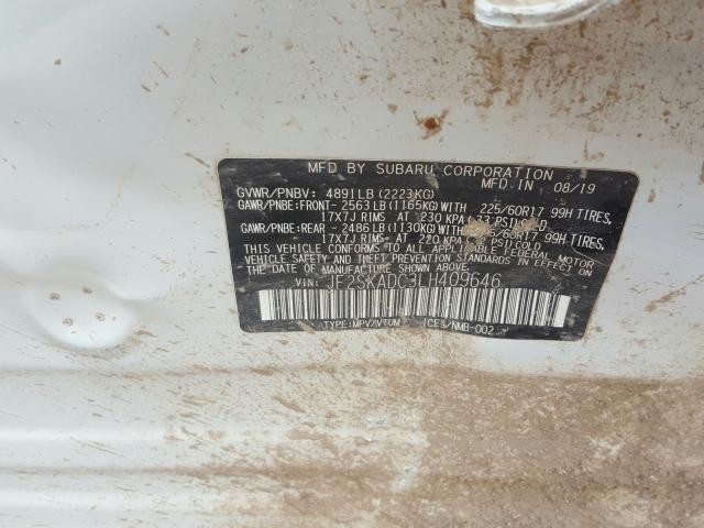 2020 SUBARU FORESTER JF2SKADC3LH409646