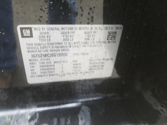 2014 GMC SIERRA K15 3GTU2VEC2EG135592