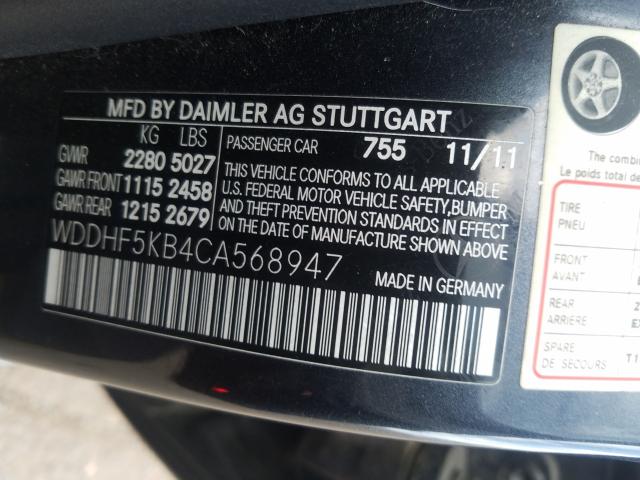 2012 MERCEDES-BENZ E 350 WDDHF5KB4CA568947