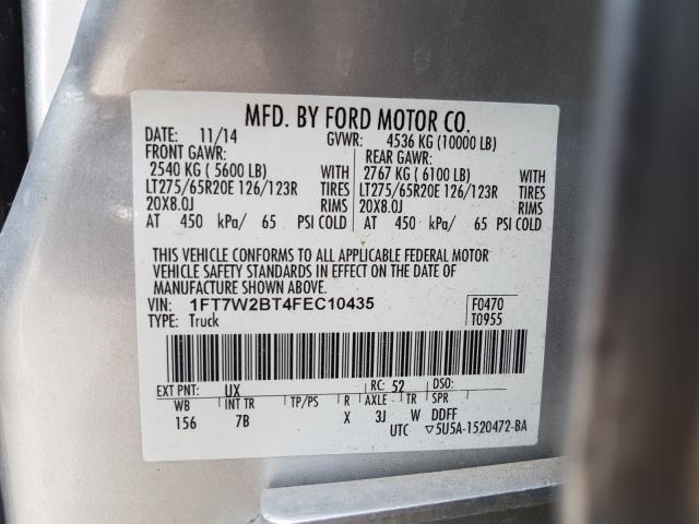2015 FORD F250 SUPER 1FT7W2BT4FEC10435