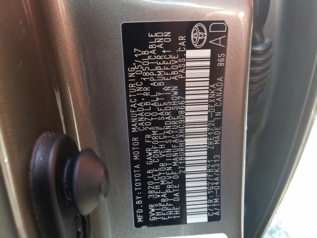2017 TOYOTA COROLLA L 2T1BURHEXHC908667