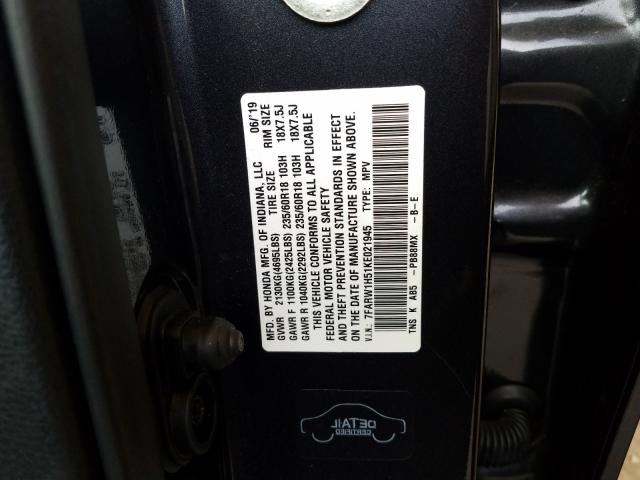 2019 HONDA CR-V EX 7FARW1H51KE021945