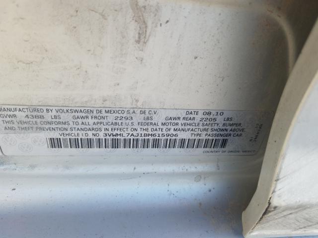 2011 VOLKSWAGEN JETTA TDI 3VWML7AJ1BM615906