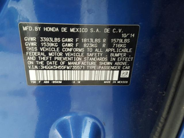 2015 HONDA FIT LX 3HGGK5H55FM735571