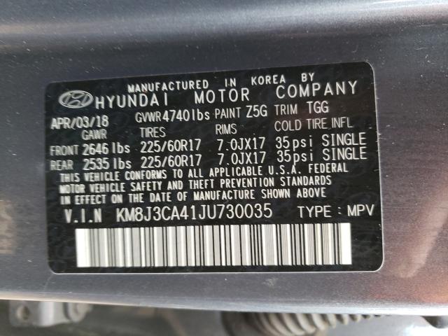 2018 HYUNDAI TUCSON SEL KM8J3CA41JU730035