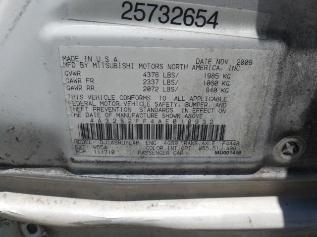 2010 MITSUBISHI GALANT FE 4A32B2FF4AE010932