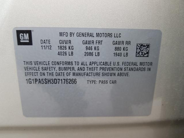 2013 CHEVROLET CRUZE LS 1G1PA5SH3D7176266