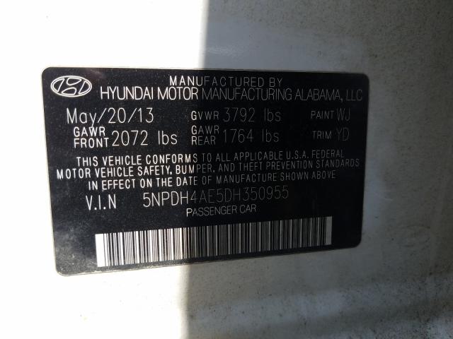 2013 HYUNDAI ELANTRA GL 5NPDH4AE5DH350955