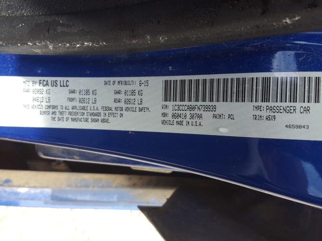 2015 CHRYSLER 200 LIMITE 1C3CCCAB0FN739939