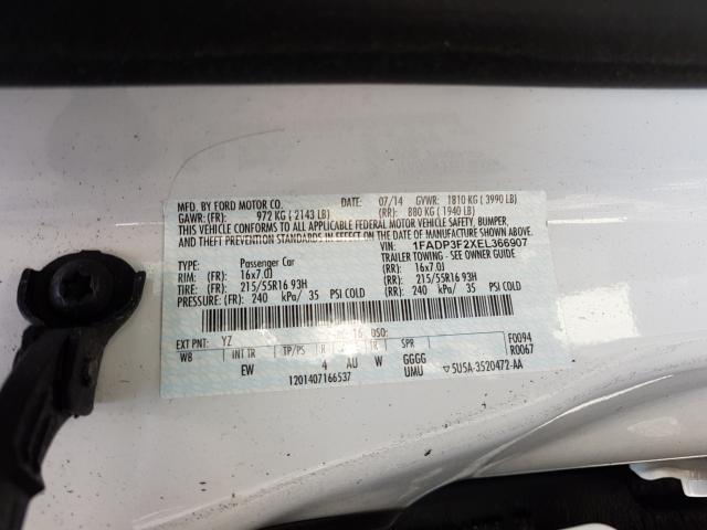 2014 FORD FOCUS SE 1FADP3F2XEL366907
