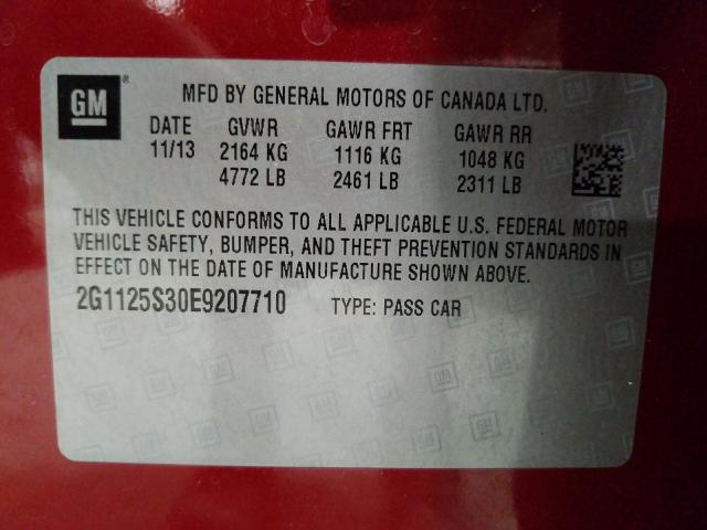 2014 CHEVROLET IMPALA LT 2G1125S30E9207710