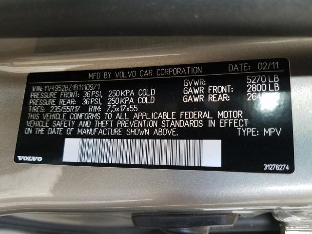 2011 VOLVO XC70 3.2 YV4952BZ1B1110971