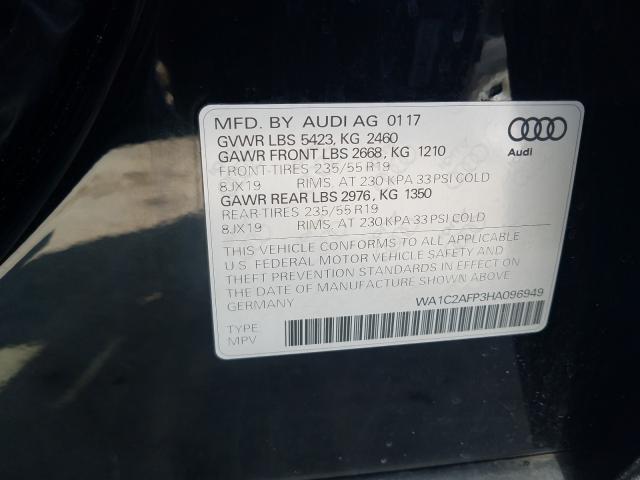 VIN WA1C2AFP3HA096949 2017 Audi Q5, Premium no.10