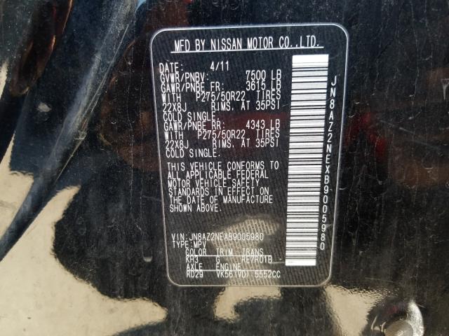 2011 INFINITI QX56 JN8AZ2NEXB9005980