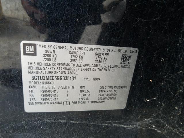 2016 GMC SIERRA K15 3GTU2MEC6GG335131